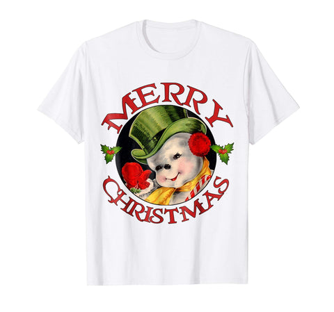 Yellow House Outlet: Merry Christmas Snowman T-Shirt
